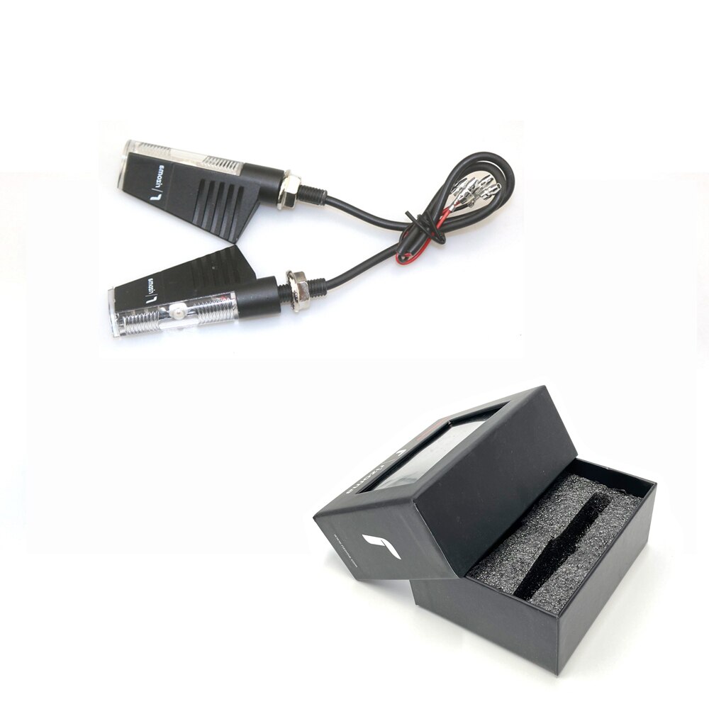 12V 8mm Universal Motorcycle Turn Signal Light For Rizoma LED Indicator Light Blinker Flasher Lamp Aluminum Alloy Black with Box: Type C with box