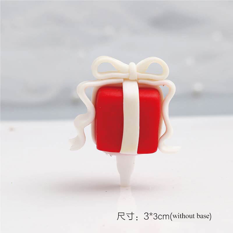 Christams party Cake Toppers Soft clay Christmas cake decoration cake decoration cards and Cake Flags Santa Claus and elk: 11