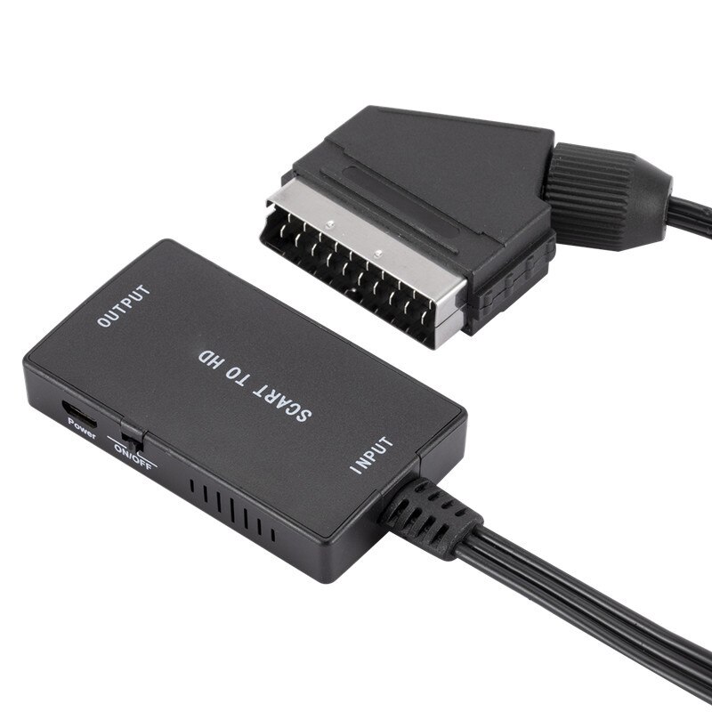 1Pc Hd 1080P Scart Naar Hdmi-Compatibel Kabels Converter Adapter Voor Video Audio Converter Met Usb Kabel voor Hdtv Dvd Adapter
