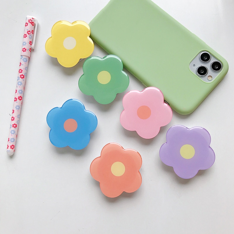 Epoxy Resin Universal Fresh And Lovely Flowers Foldable Grip Tok Bracket Mobile Phone Ring Bracket Mobile Phone Accessories