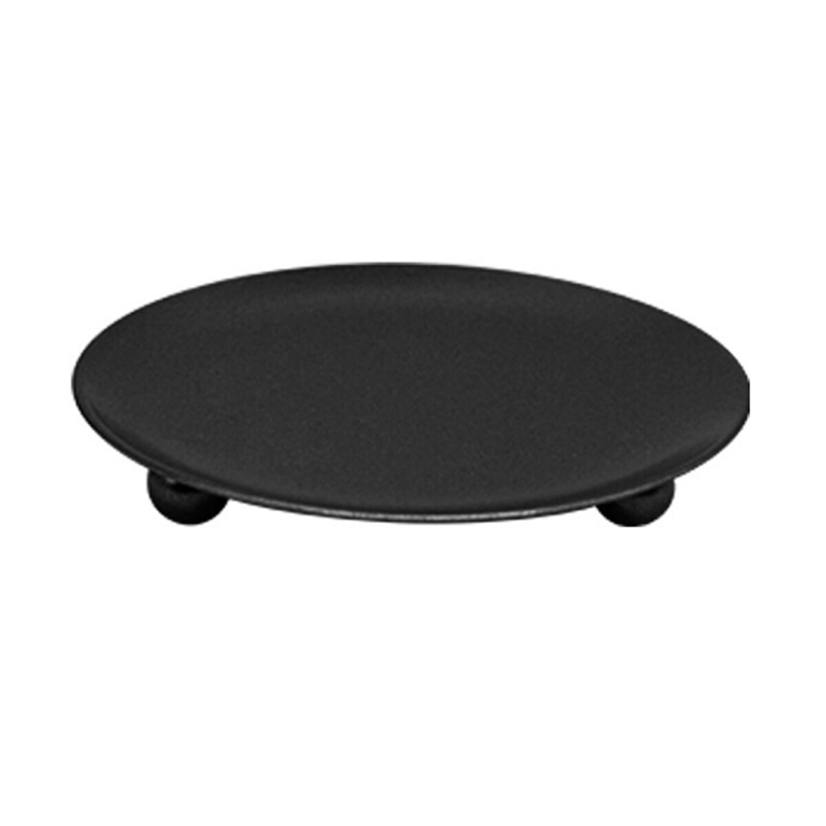 Candelabro de estilo nórdico, soporte de vela de hierro redondo y estable adecuado para Decoración de mesa: Black L