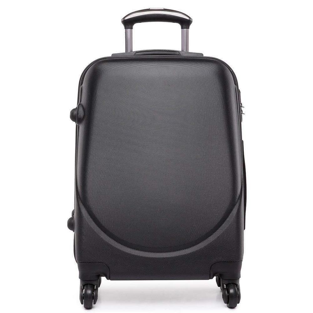 carrello rigido bagaglio a mano valigia per voli 4 ruote 55x34x24 cm Nero