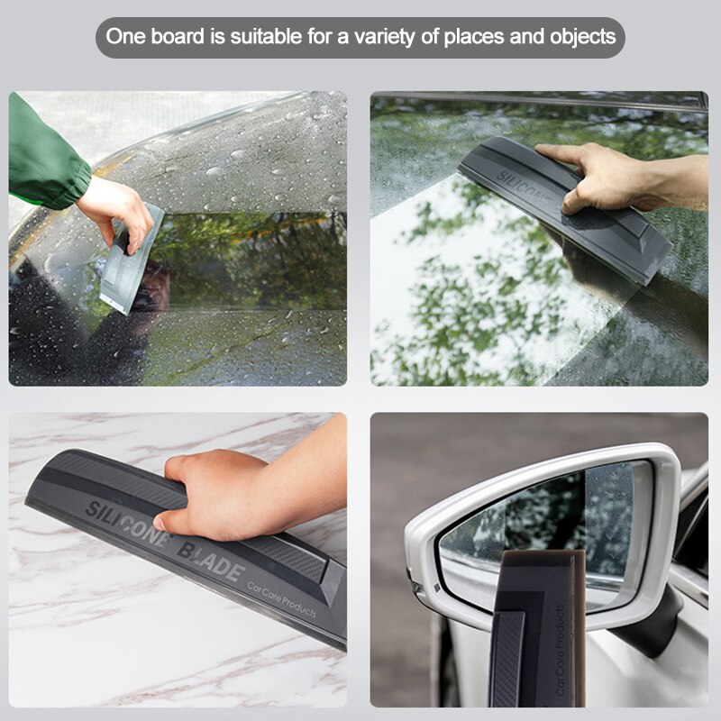 Car Windshield Wiper Soft Silicone Auto Wiper Cleaner Blade For Car Glass Windows Mirror Cleaning Brush Wiper Accessories
