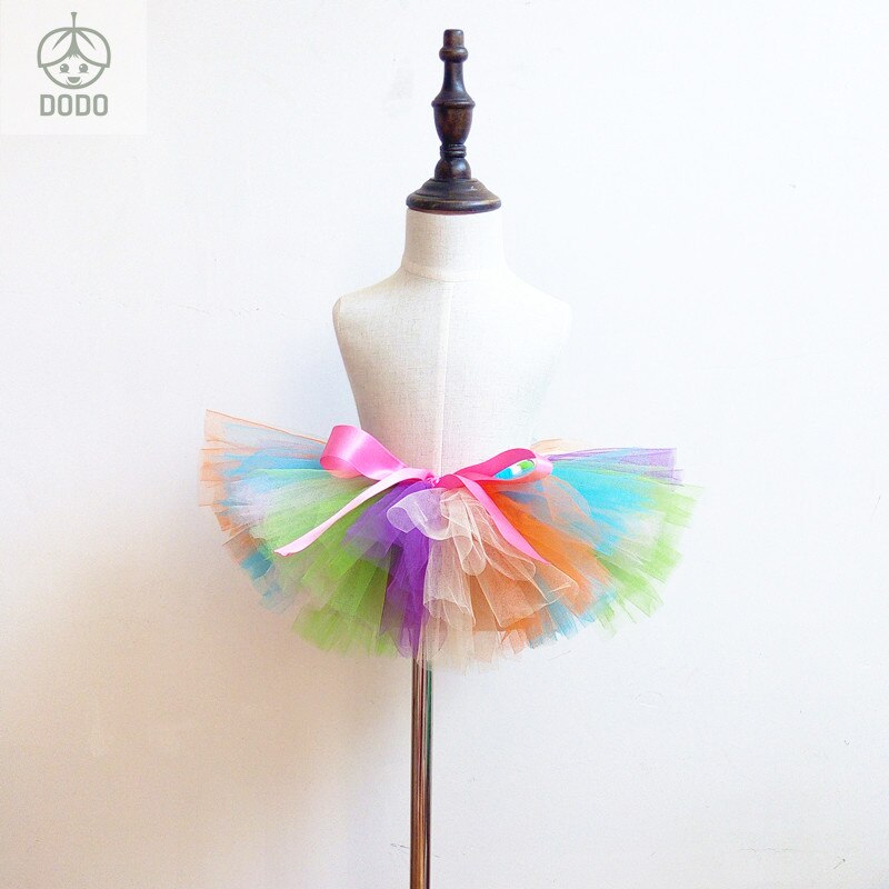 Bébé anniversaire jupe Tutu jupe avec bandeau moelleux robe de bal Tutu bébé Costume tenue de fête bébé vêtements arc-en-ciel couleur: only a skirt
