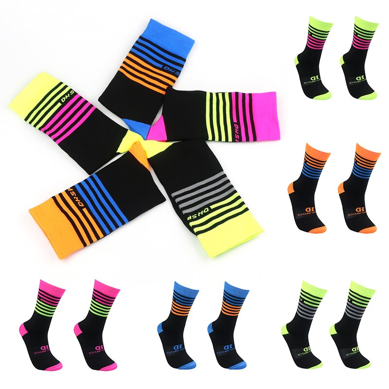 Professionelle Anti-schweiß Atmungs Radfahren Socken Sport Laufen Fahrrad Schweiß Wicking Socken unisex Bunte Fahrrad Socken