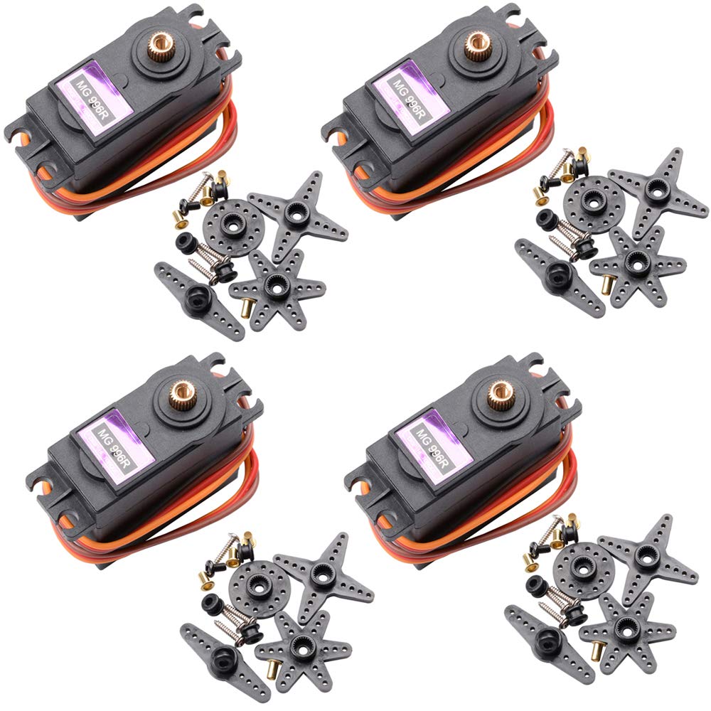 4/2Pcs MG996R Analoge Servo Metal Gear Torque Digital Servo Motor 180 Graden Voor Arduino Smart Car Robot boot Rc Helicopter Diy: 4pcs MG996r