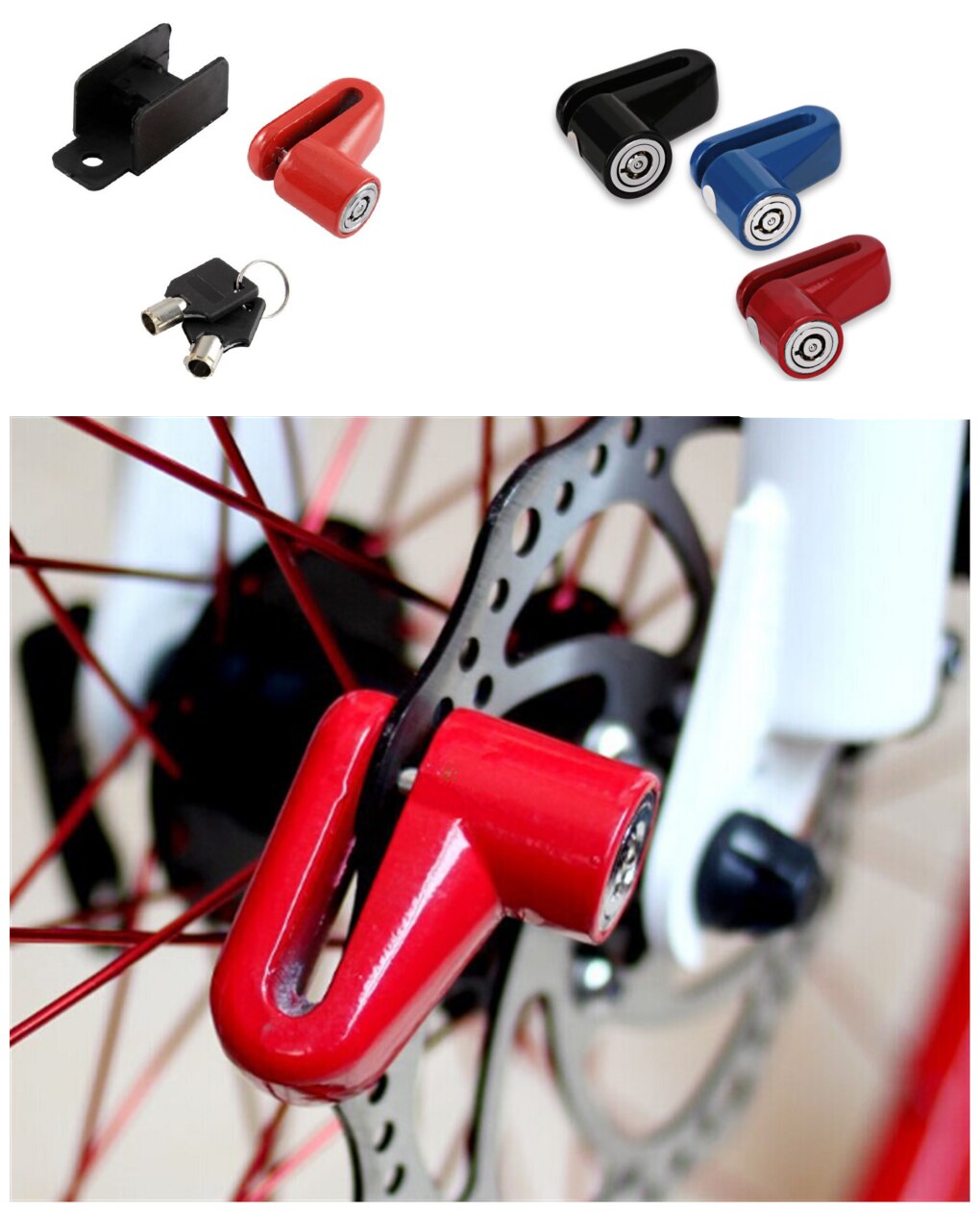 Motorcycle accessories scooter wheel safety anti-theft brake disc lock for Kawasaki Z750R ZX10R ZX6R 636 H2 H2R ZZR ZX1400 S