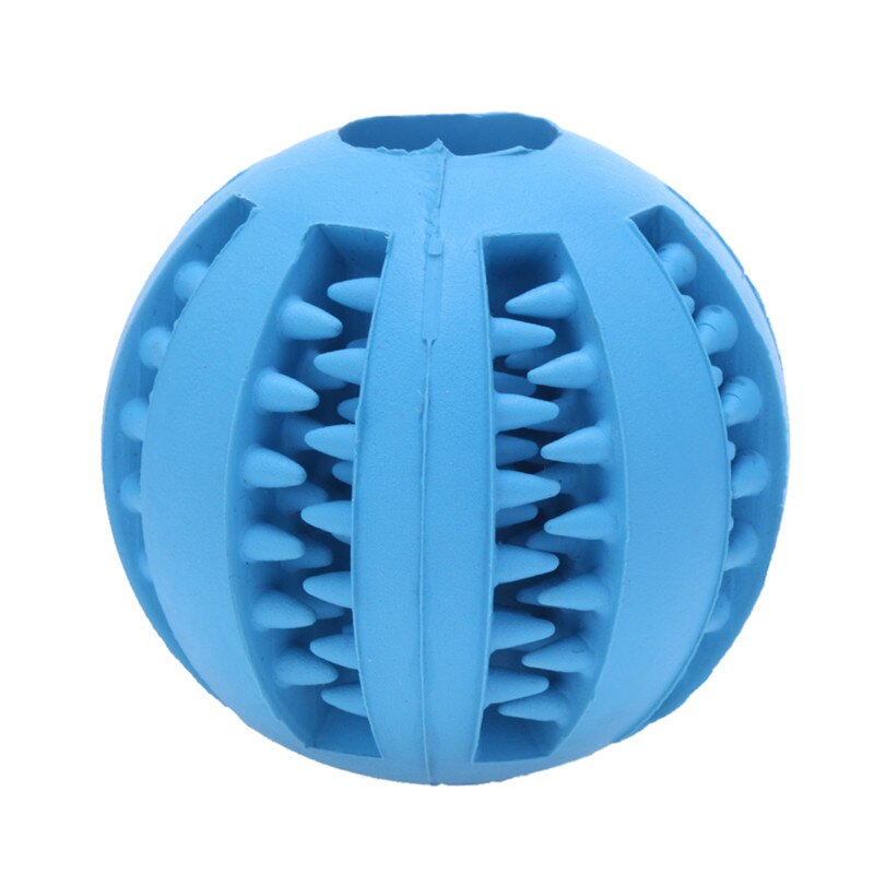 5/7 cm hundelegetøj interaktive gummibolde kæledyr hund kat hvalp elasticitet tænder bold hund tygge legetøj tand rense bolde legetøj til hunde: Mørkeblå / 7 cm