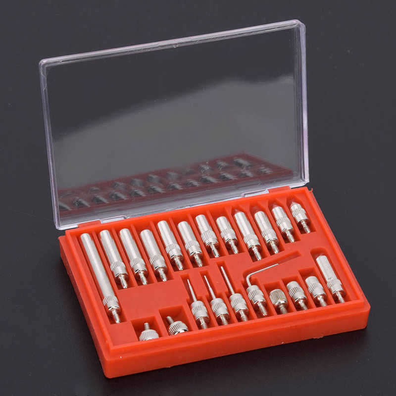 22 Pcs Pointed Tip Dial Gauge Indicator Replacement Measuring Point Tip Set with Case Dial Gauge Accessory