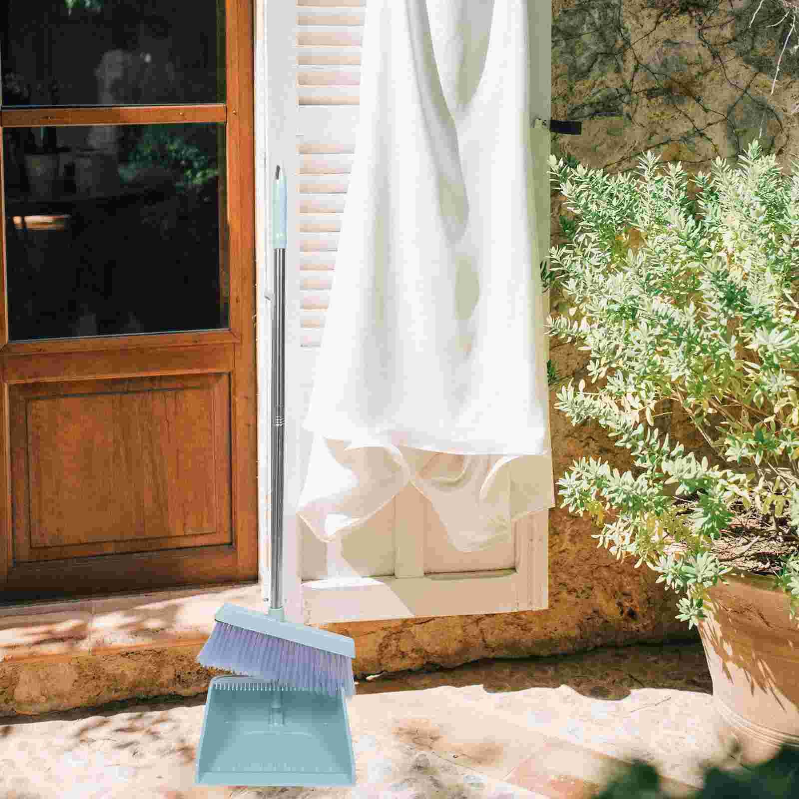1 Set Broom Dustpan Kit Household Floor Cleaning Tool Home Cleaning Device (Blue)