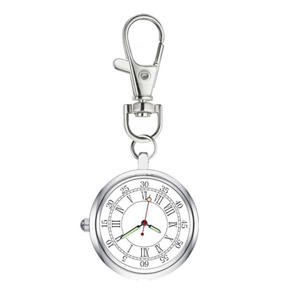 Llavero con reloj de bolsillo de cuarzo para hombre y mujer, colgante portátil con esfera redonda, H9