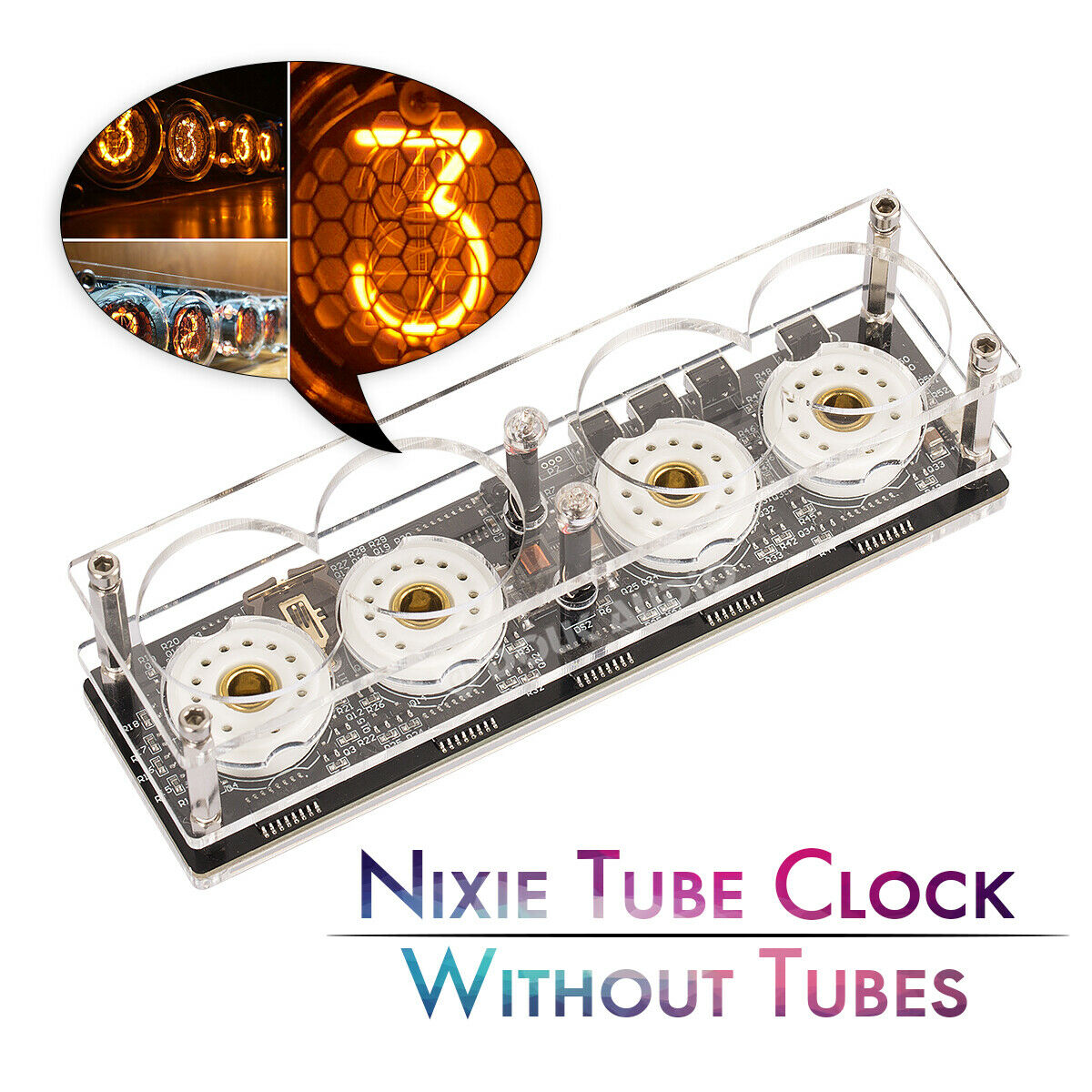 Nobsound Mini Retro Digitale Nixie Buis Klok DIY KIT/Gemonteerd Zonder ZM1020 Z560M Buizen