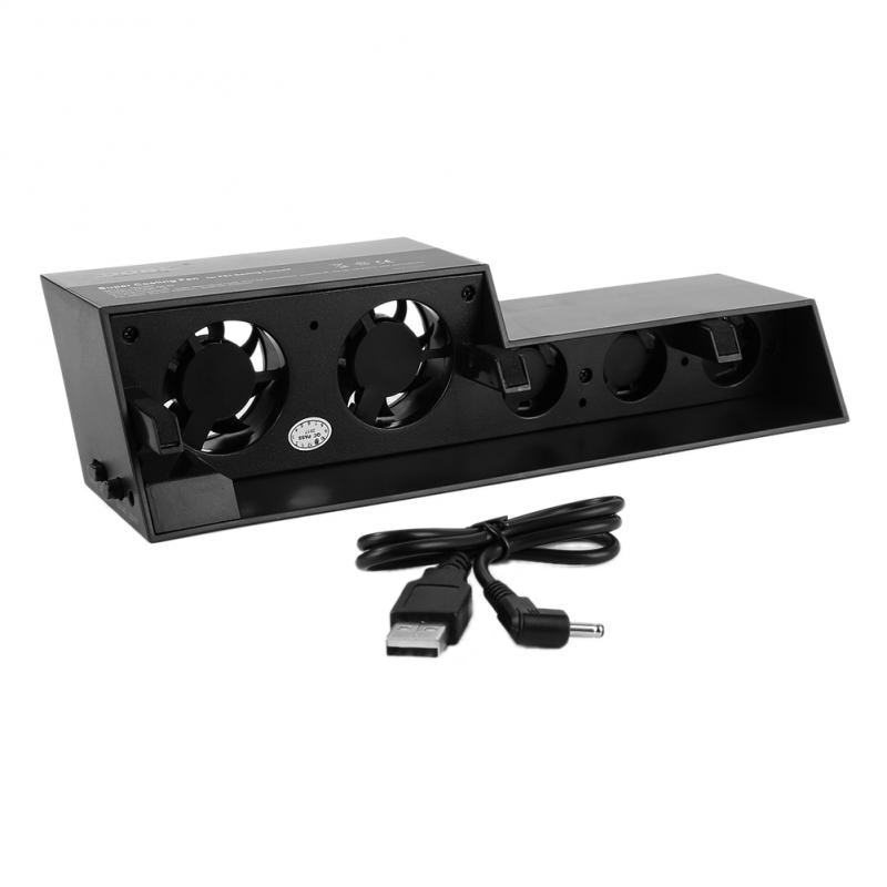 For PS4 Console Cooler,Cooling Fan For PS4 USB External 5-Fan Super Turbo Temperature Control For Playstation 4 Console