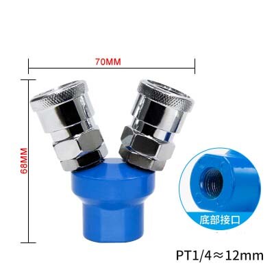 Quick Connector Air Compressor Manifold 2 Way 3 way Quick Connect Multi Hose Coupler Fitting with High Strength: Round Three