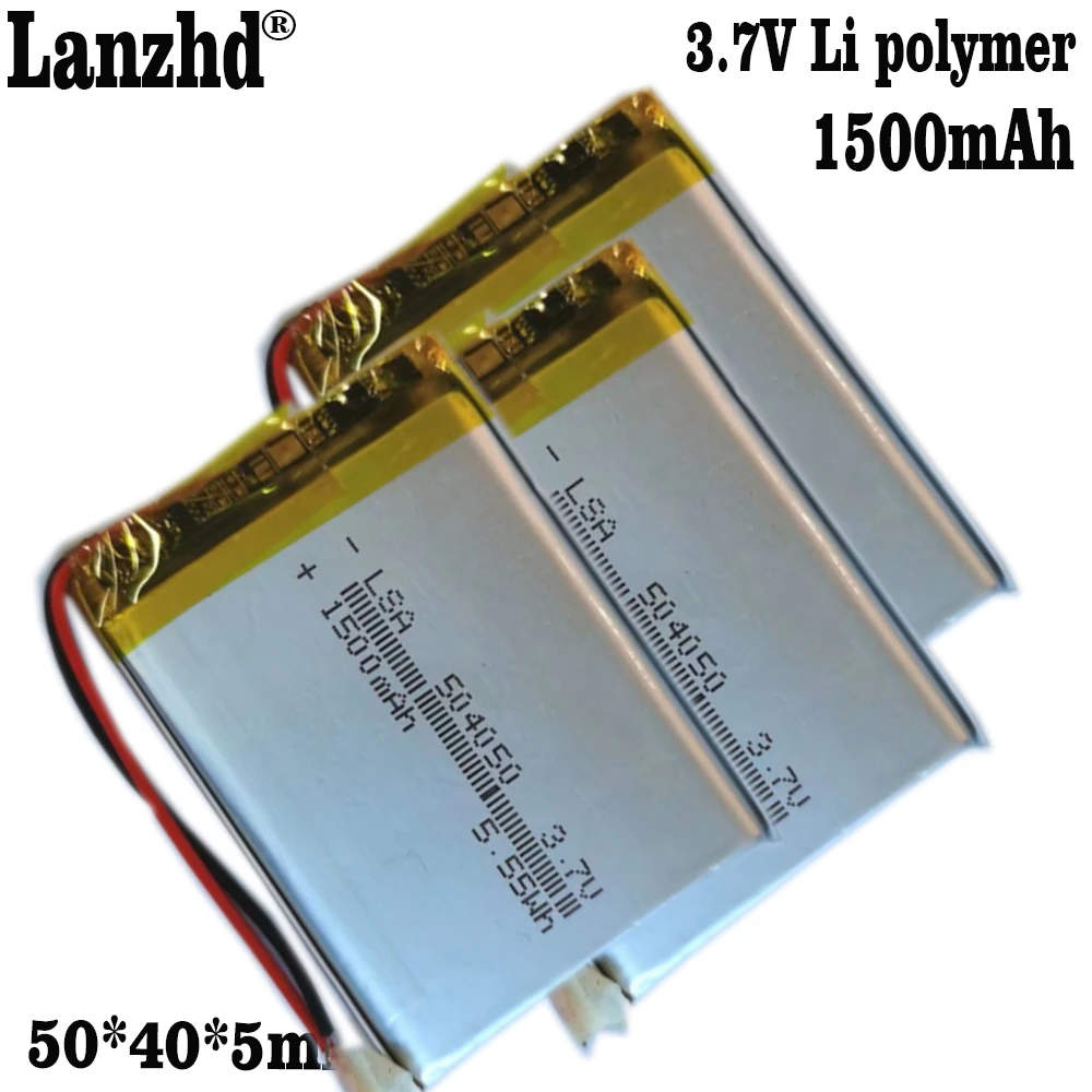 1-10 szt. 3,7 V bateria rejestratora jazdy 1500 mAh 504050 pióro do nagrywania Li-ion Cell Beauty for Power bank inteligentna bateria lusterka do makijażu