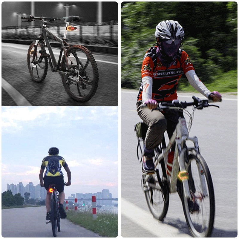 1 sæt cykel blinklys foran baglygte smart trådløs fjernbetjening cykel lys cykling sikkerhedsadvarsel led baglygte