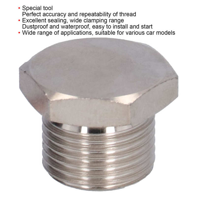 O2 Oxygen Sensor Hex Plug Iron Electroplated Nickel Fastener Hardware Auto Parts M18x1.5 Oxygen Sensor Plug Kit