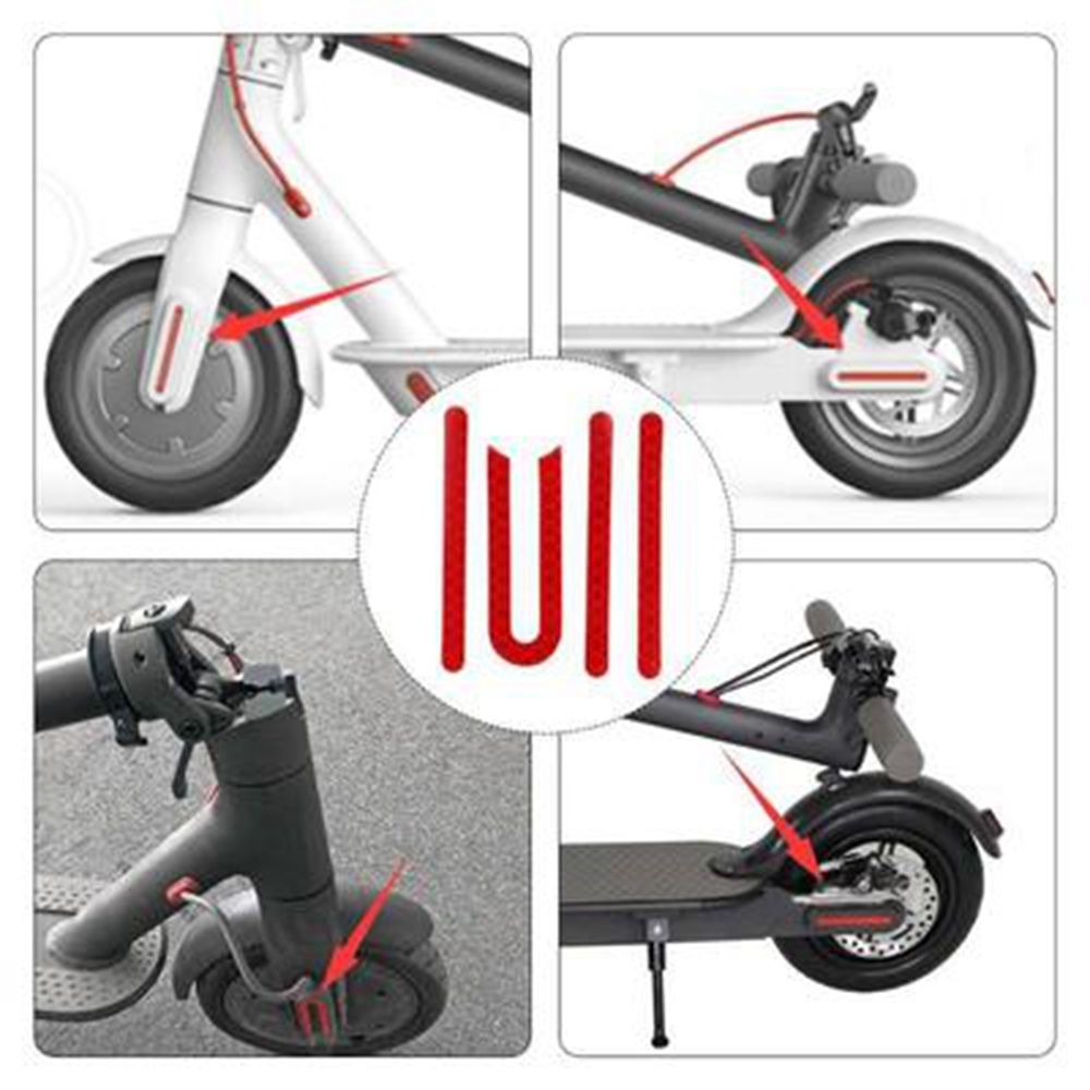 Autocollant pour Scooter électrique Xiaomi &amp; Mijia M365 M365Pro, étiquettes lumineuses réfléchissantes, bande d'avertissement pour cyclisme, pièces détachées