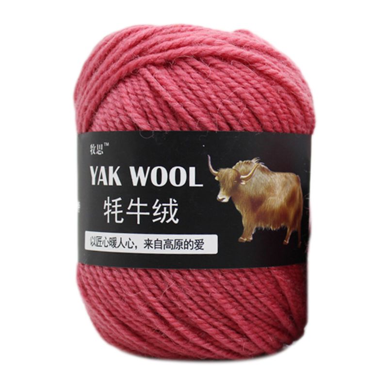 100g Artificial Yak Wool Thread Hand Knitted Crochet Medium Thick Worsted Yarn 2XPC