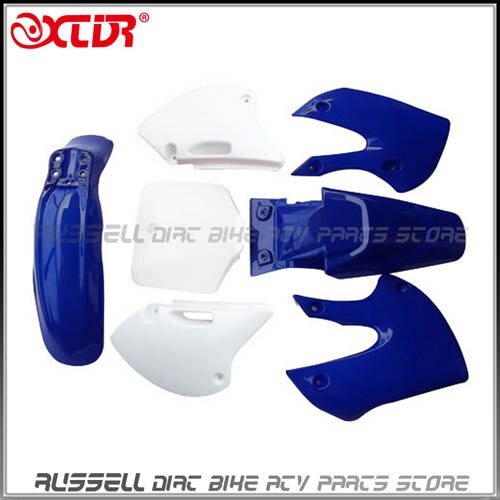 Bbr plast fender kits cover fuld set til bbr style dirt bike / pit bike: Blå