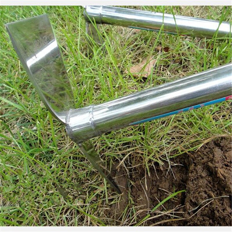 Gardening Digging Tool Garden Metal Rake Stainless Steel Rakes Hoe Farm Garden Tool Grow Flowe Weeding Digger Hand Rake