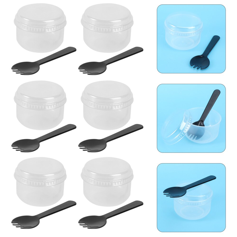 50 Sets of Baking Pudding Cup High Temperature Resistant Pudding Beaker: Black