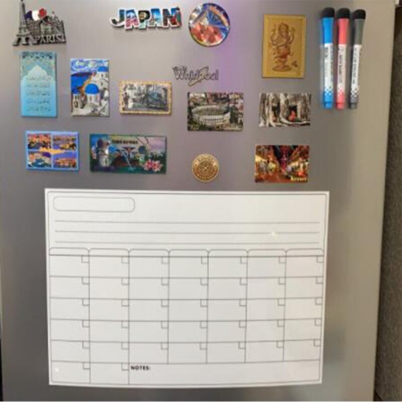 Magnetic Refrigerator Chalkboard,Weekly Menu, Meal Planner, Grocery Shopping List, Board, for Kitchen Fridge