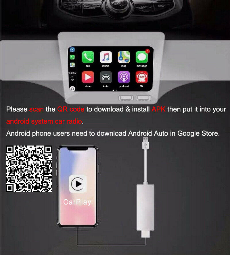 Araba bağlantı Dongle bağlantı Dongle evrensel otomatik bağlantı Dongle navigasyon Player USB Dongle Apple Android için CarPlay