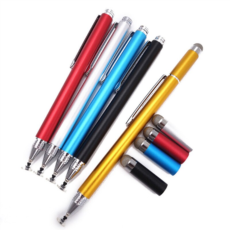 2in1 Capacitive Pen Touch Screen Drawing Pen Stylus with Conductive Touch Sucker Microfiber Touch Head for Tablet PC Smart Phone