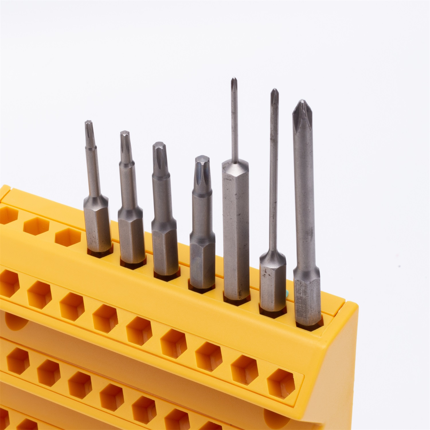 Organizador de brocas hexagonales con 70 ranuras, almacenamiento de brocas, cortador de fresado, soporte de taladro, organizador de puntas de destornillador hexagonal de 1/4 pulgadas