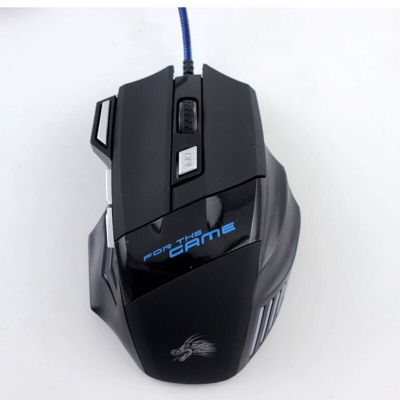 Computer Mouse Gamer Ergonomic Gaming Mouse USB Wired Game Mause 5500 DPI Silent Mice With LED Backlight 6/7 ButtonFor PC Laptop: 7 key