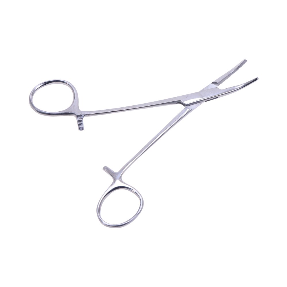 Stainless Steel Fishing Curved Tip Hemostat 12.5cm Haemostatic Locking Clamps Forceps Scissors Pliers