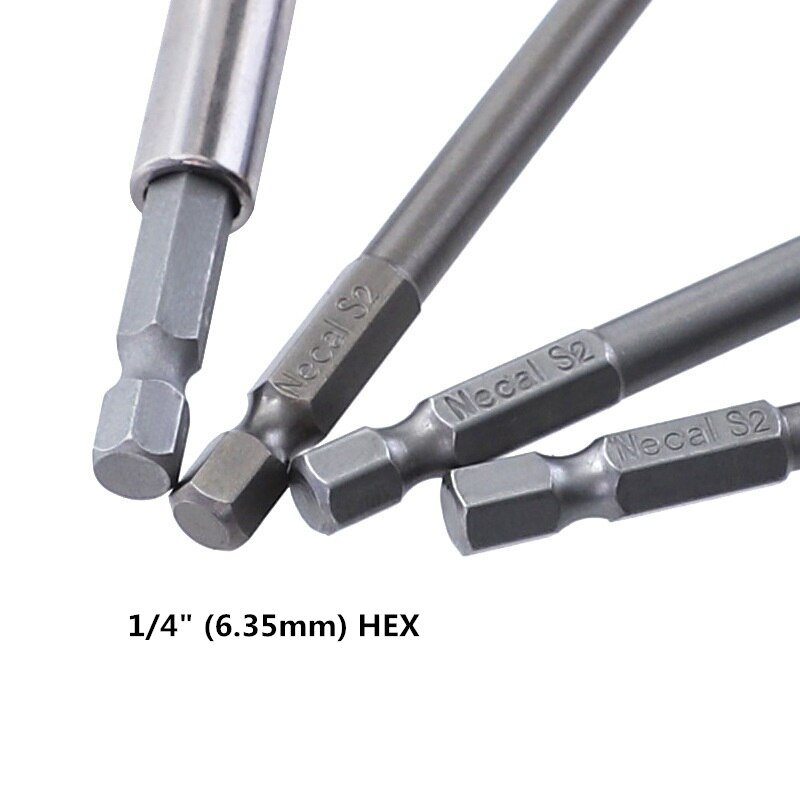 12pcs Set Security Tamper Proof Magnetic Screwdriver Drill Bit Screwdriver Bits Hex Torx Flat Head 1/4 "50mm 75mm 100mm