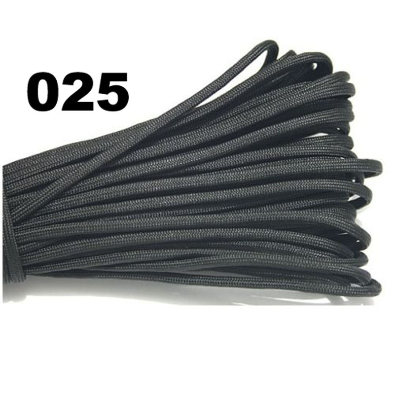 Cuerda de paracaídas cuerda Mil Spec III de 7 hebras, equipo de supervivencia para escalada y acampada, 7 colores, 25/50/100/FT Paracord 550: 025 / 50FT