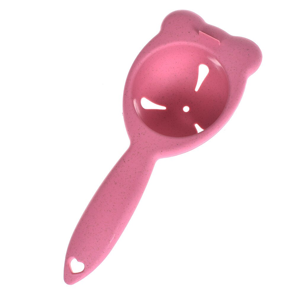 1 st vete halm äggseparator för att skilja gulan från den vita lätt att använda och hänga användarvänlig kökspryl: Rosa