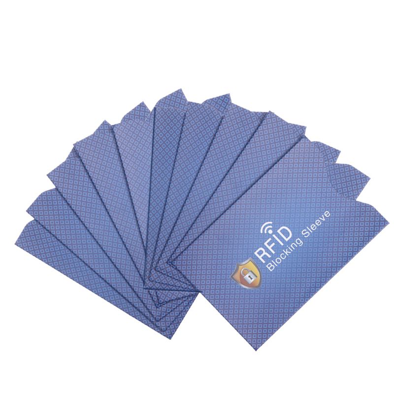 10Stck Anti Diebstahl für RFID Kreditkarte Schutz Blockieren Karteninhaber Hülse Haut fallen Deckt Schutz Bank Karte fallen: B