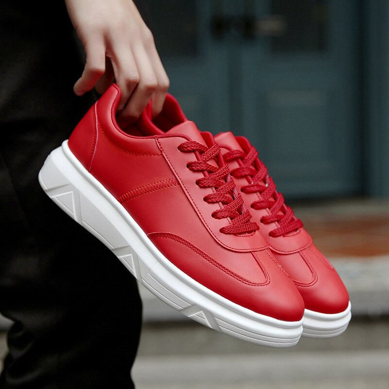 Tennisschoenen voor heren, stabiliteitsschoenen, veterschoenen, leren sportschoenen, outdoor sportschoenen, tennisschoenen voor heren: Rood / 7