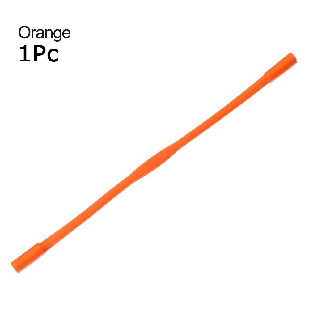 2Stck Hohe Elastische Silikon Brillen Riemen Sport Schnur Anti Unterhose Gläser Kette Einstellbare Sonnenbrillen Schnur Seile Halfter Band: 1Pc 16.8cm  Orange