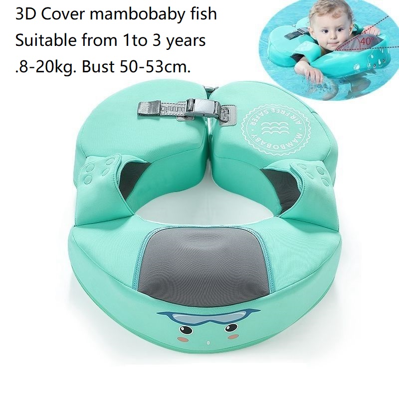Galleggiante per bambini Non gonfiabile galleggiante per nuoto galleggiante per collo galleggianti per nuoto accessori per piscina giocattoli per nuotatori per bambini anello da nuoto: 3D green mambofish