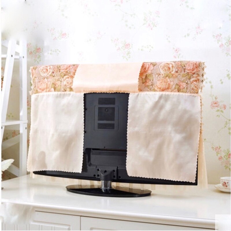 Housse de Set de télévision 27 "-70", avec poche, rideau en dentelle, pour écran plat HD LCD, anti-poussière