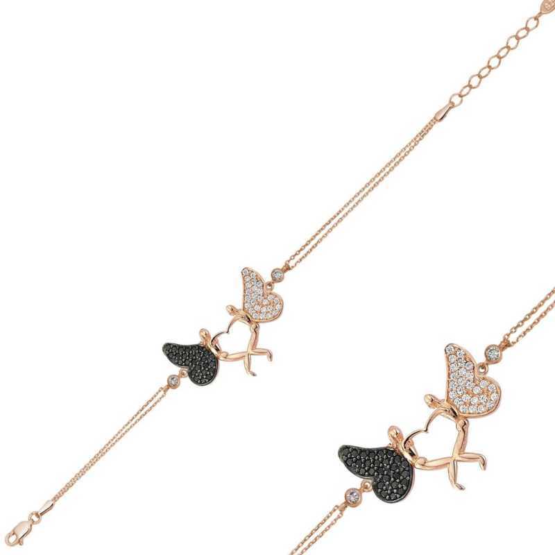 925 Sterling Silver Heart Charm Bracelet - GIA Certified - Chain & Link Style
