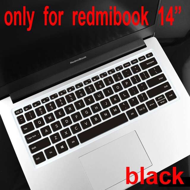 Washable Laptop Keyboard Cover For Xiaomi Redmibook 14 inch Red Mi Book Mibook 14 Silicone Waterproof Notebook Protector: For redmibook black