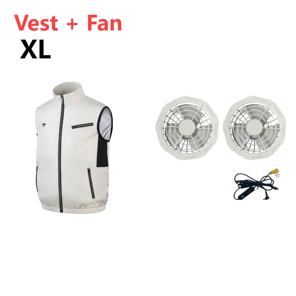 Koelvest Ijsventilator Vest 3 Versnellingen Usb Hittebestendige Airconditioner Kleding Vest Ademend Draagbaar Koelventilator Vest Camping: Rood