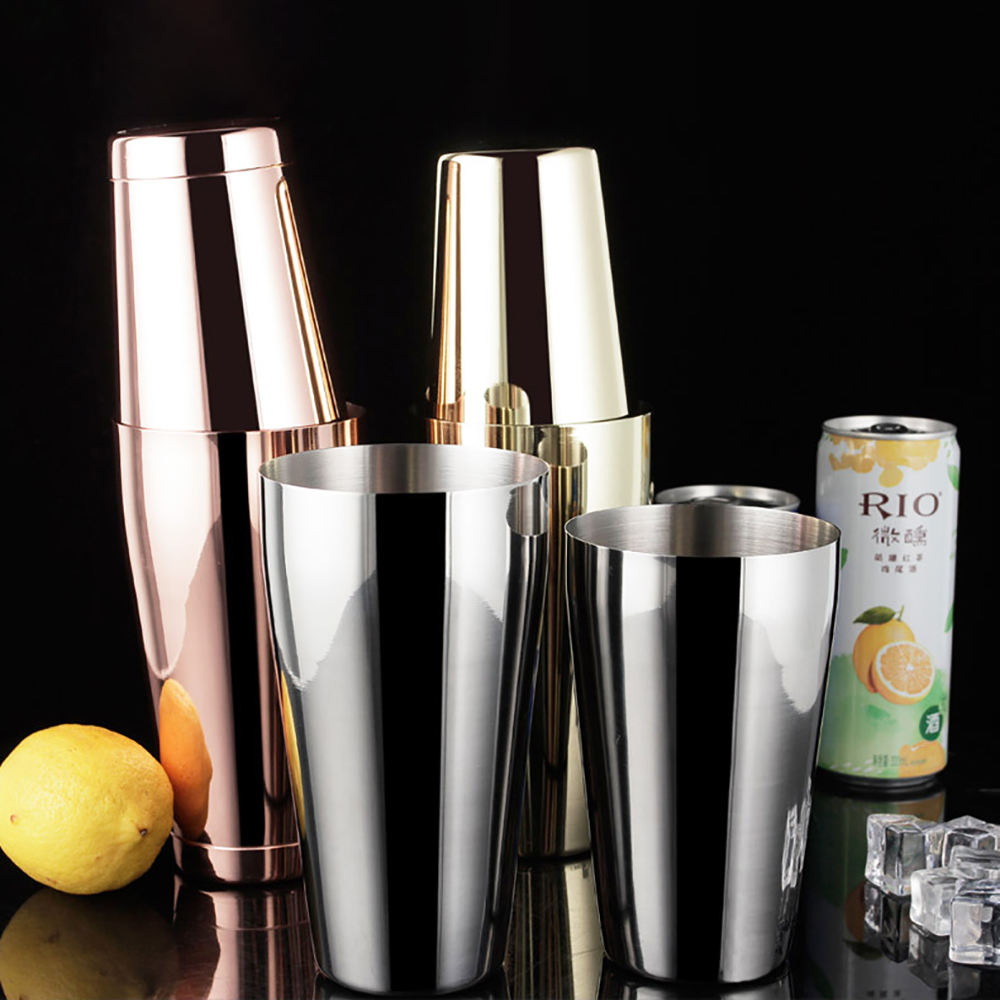 Stainless Steel Cocktail Shaker Bar Set Mixer Cocktail Shaker Wine Martini Boston Shaker Drinkware for Party Bar Tools 550/750ML