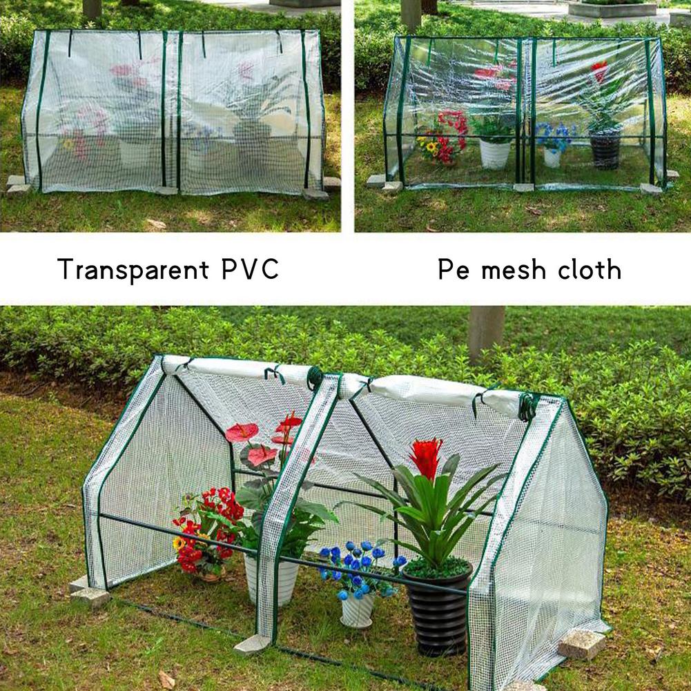 Heavy duty mesh lined cover Greenhouse Cover Durable Rainproof Protector Tool for Plants #W0