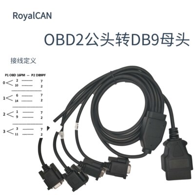 Db9 to obd 2 kabel obd forlængerkabel konverter obd forlængerkabel 16- pin core bildiagnostik: -en