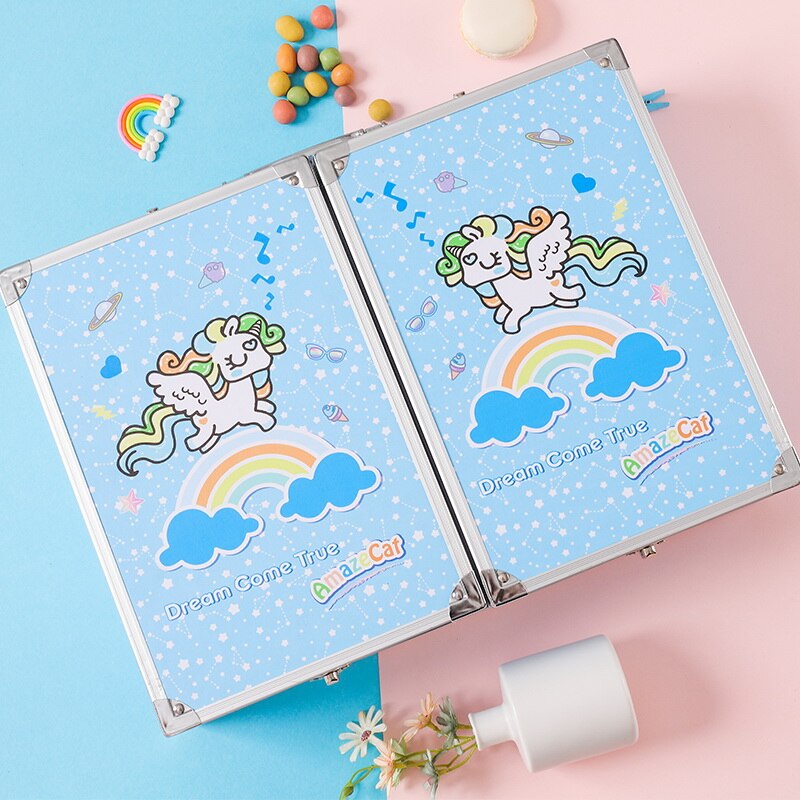 238 PcsCreative Learning stationery artistic drawing sets for kids super mega art set Non-toxic markers: blue