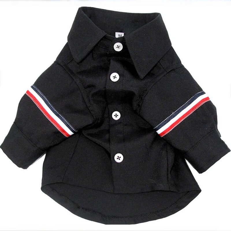 Ropa de Pomerania Formal estilo coreano, traje de ocio a la para Bulldog Francés, camisa de Pug, camisas para perros de negocios, disfraz para perros: Black / XL