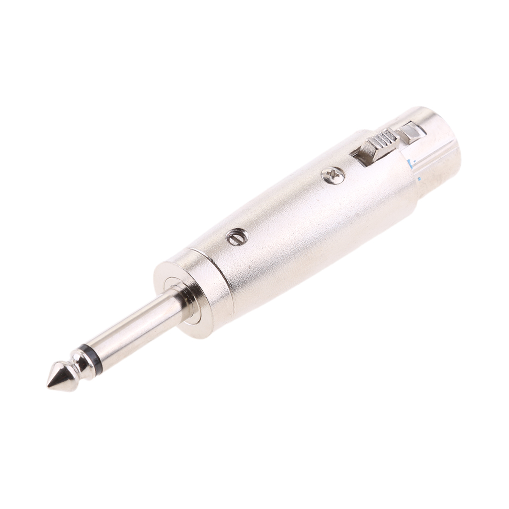 2 Pack Xlr 3 Pin Female Naar 1/4 "6.35Mm Mono Male Jack Audio Mic Adapter