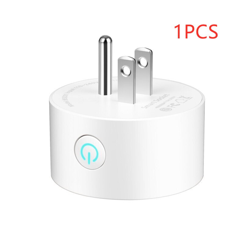 Tuya Smart US Plug WiFi Socket Outlet Switch Remote Control Socket WiFi Smart Timer Plug 16A Mini Smart Socket: 1pcs
